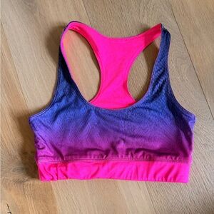 Women's Pink and Purple Ombre Sports Bra